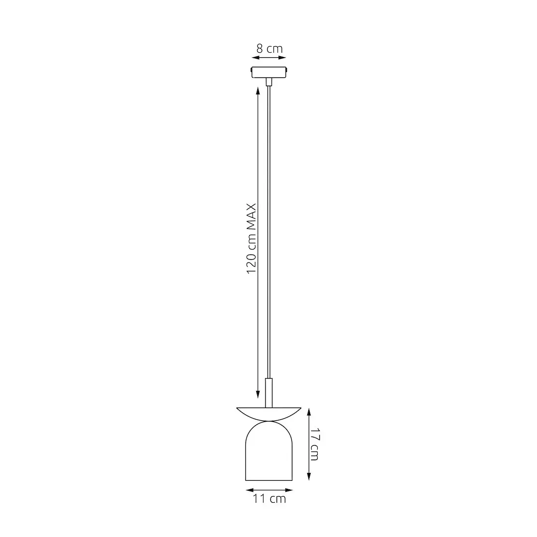 Lampa wisząca metalowa EGO 1 L beżowa — zdjęcie 5