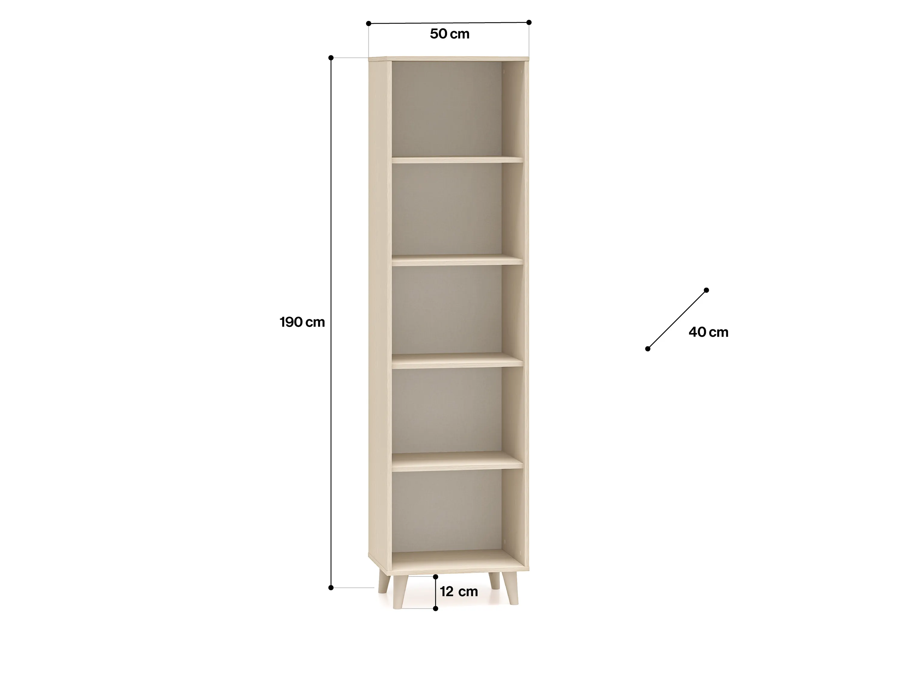 Regał wysoki MEVEL 03 piasek pustyni - 1MEVE03-001