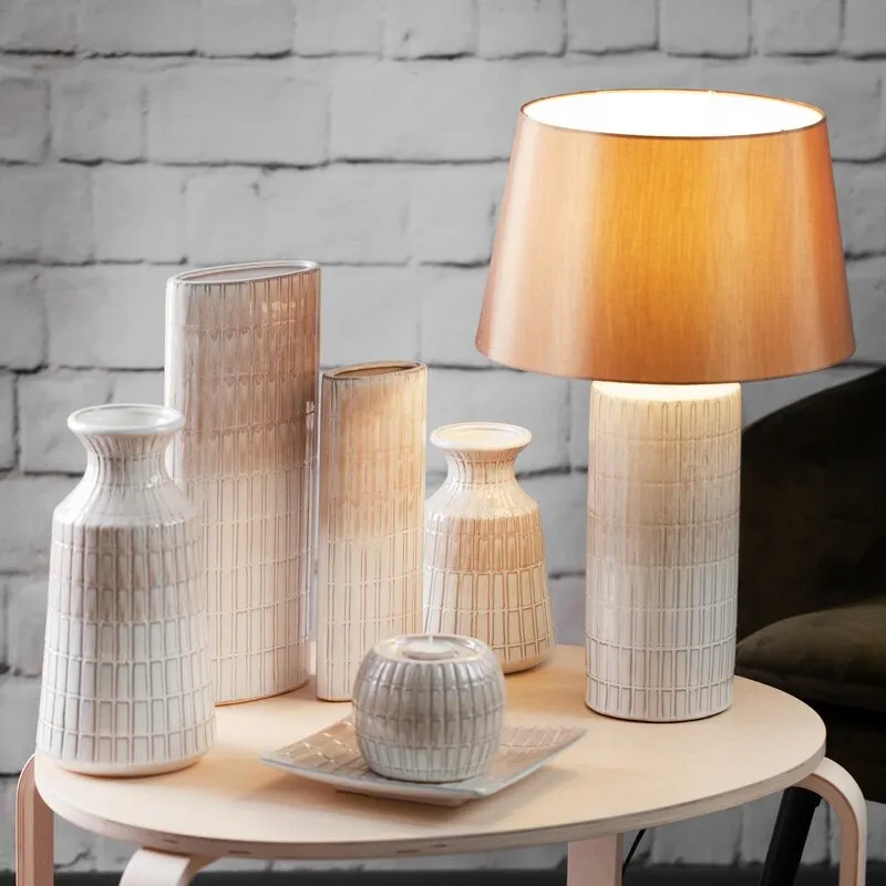 Lampa stołowa EDNA kremowa - EU_404520