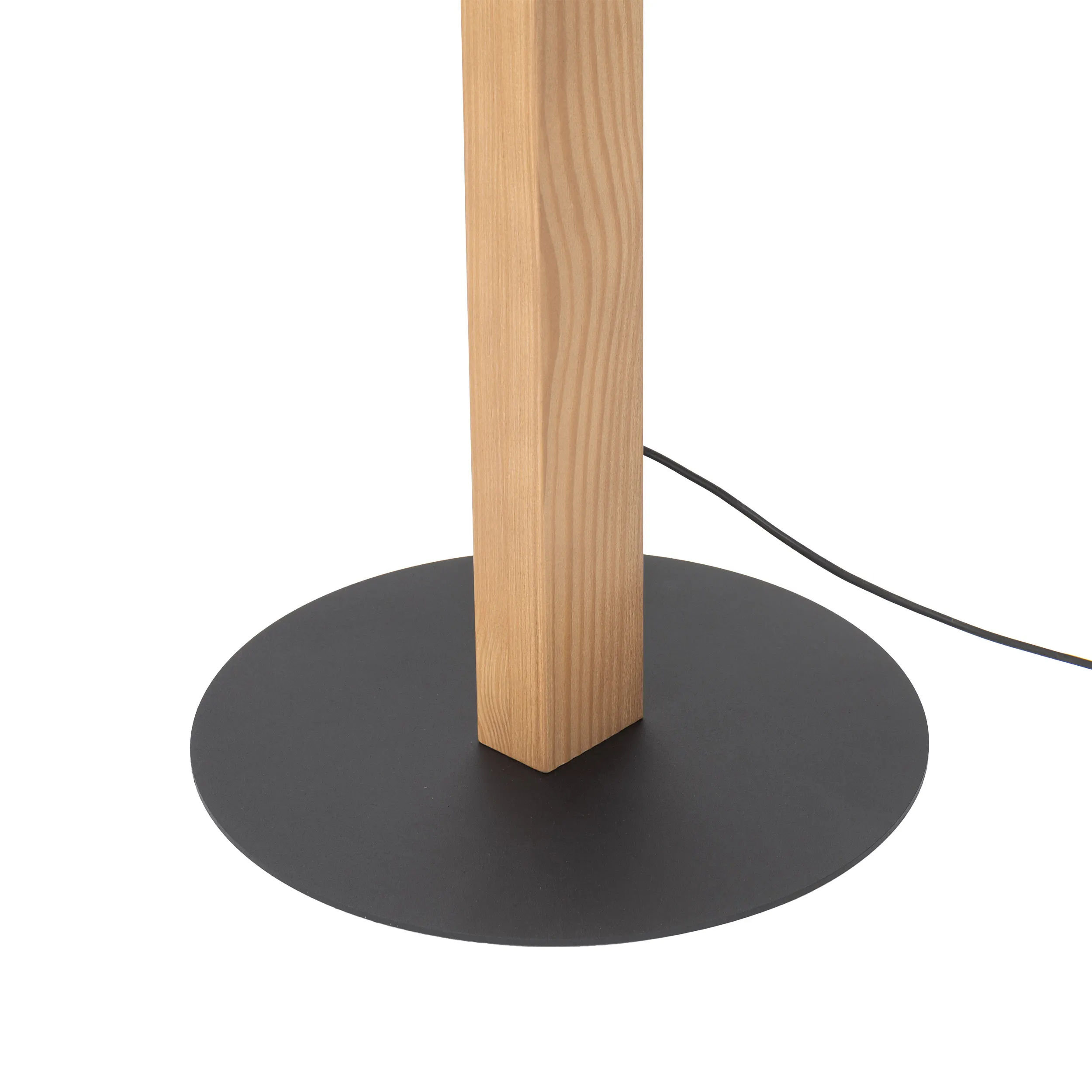 Lampa podłogowa TEO LED 15W czarna jasne drewno z włącznikiem 120x30cm - TK_1391