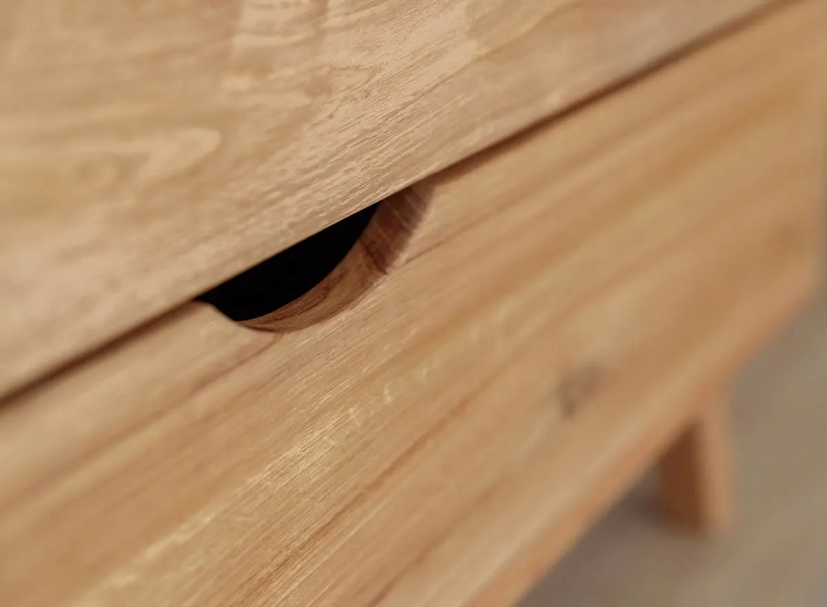 Komoda z 4 szufladami lity dąb olejowany Simona - PRHSIM01