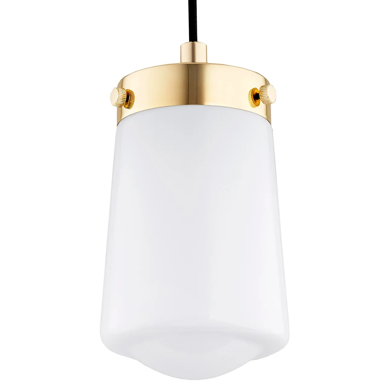 Lampa wisząca PASADENA biała mosiądz czarny przewód 102x12cm - 8004