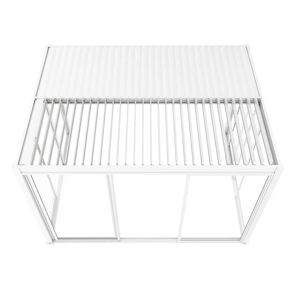 Drzwi przesuwne S8 LUXE 370x218cm do pergoli 4m białe 1 Esti&Esta — zdjęcie 15