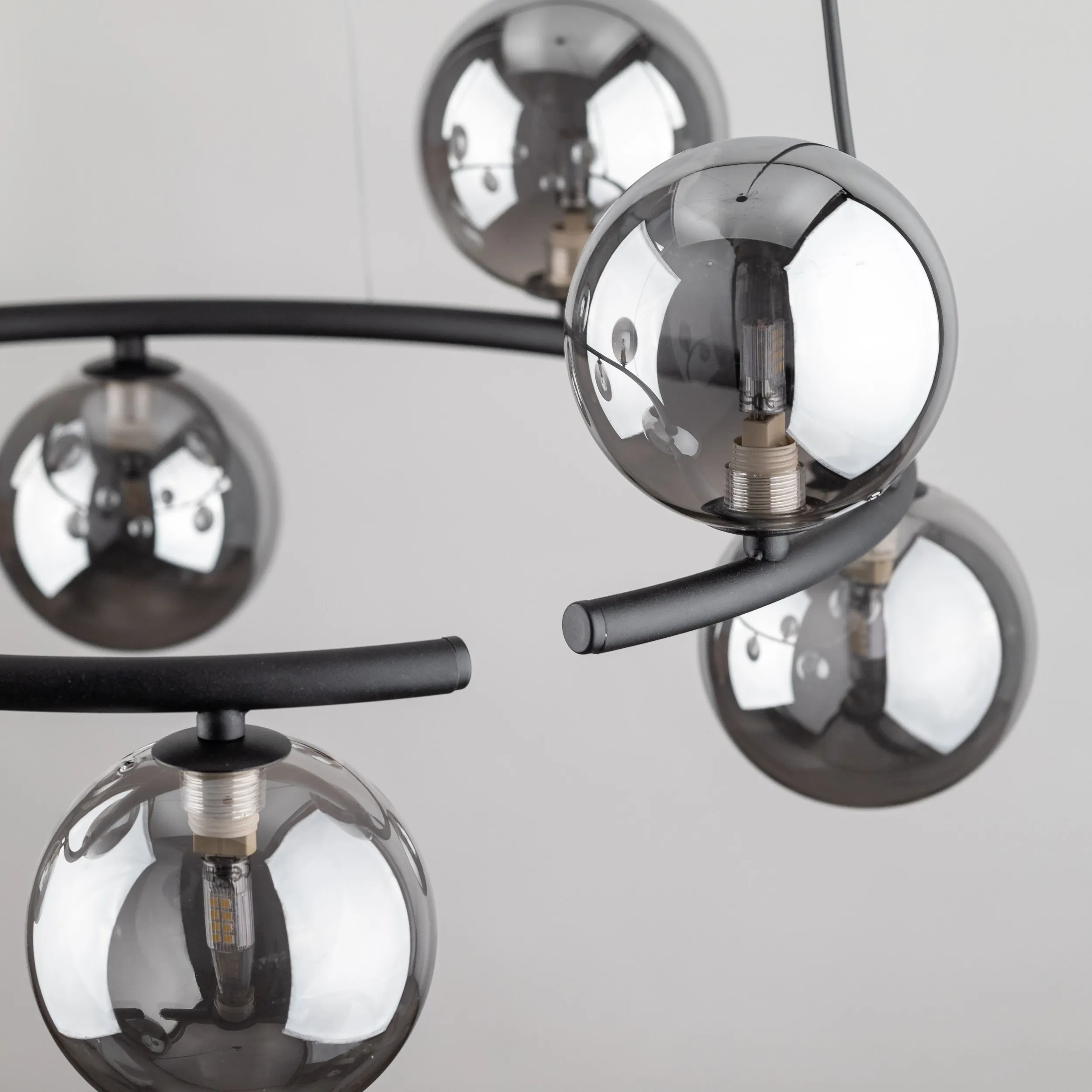 Lampa wisząca ANABELLE z okrągłymi szklanymi kloszami 140x62cm - TK_6844