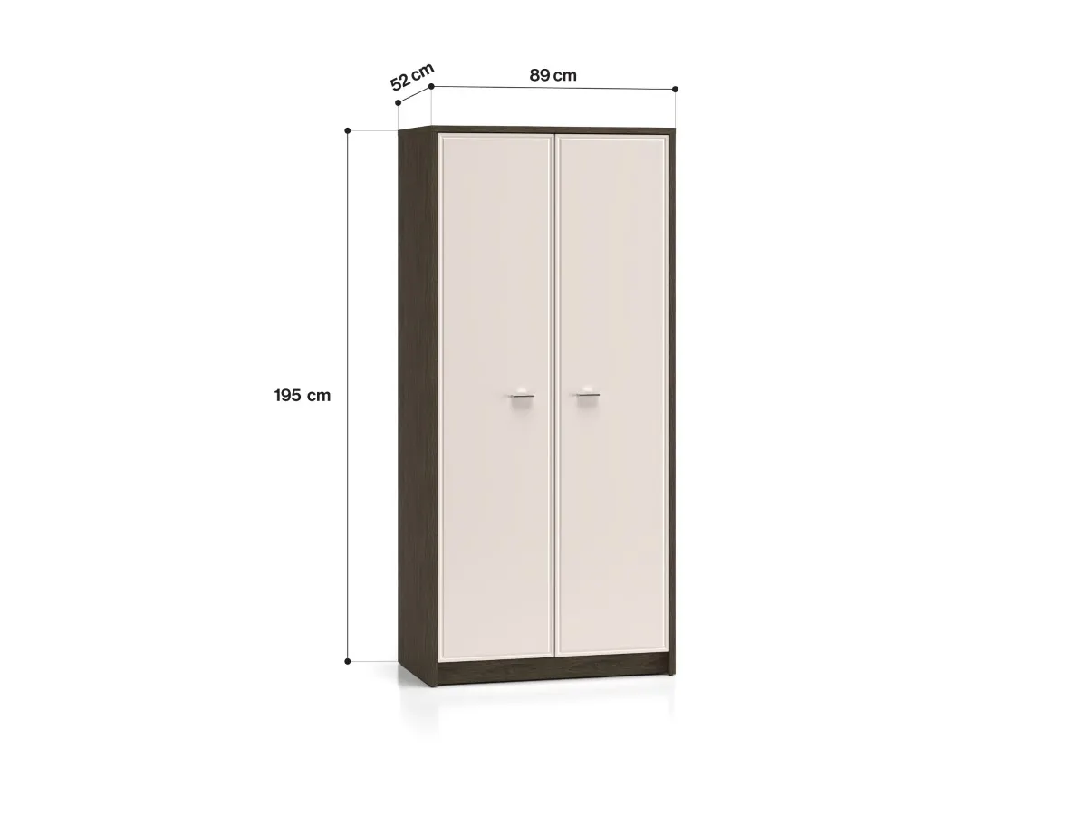 Szafa 2-drzwiowa AVANTE 89x195 kaszmir dąb Windmill - 1AVAN01-001