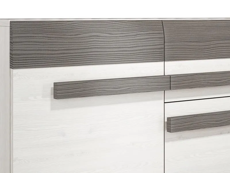 Komoda 2-drzwiowa z szufladami BLANCO 07 sosna śnieżna 138 cm — zdjęcie 6