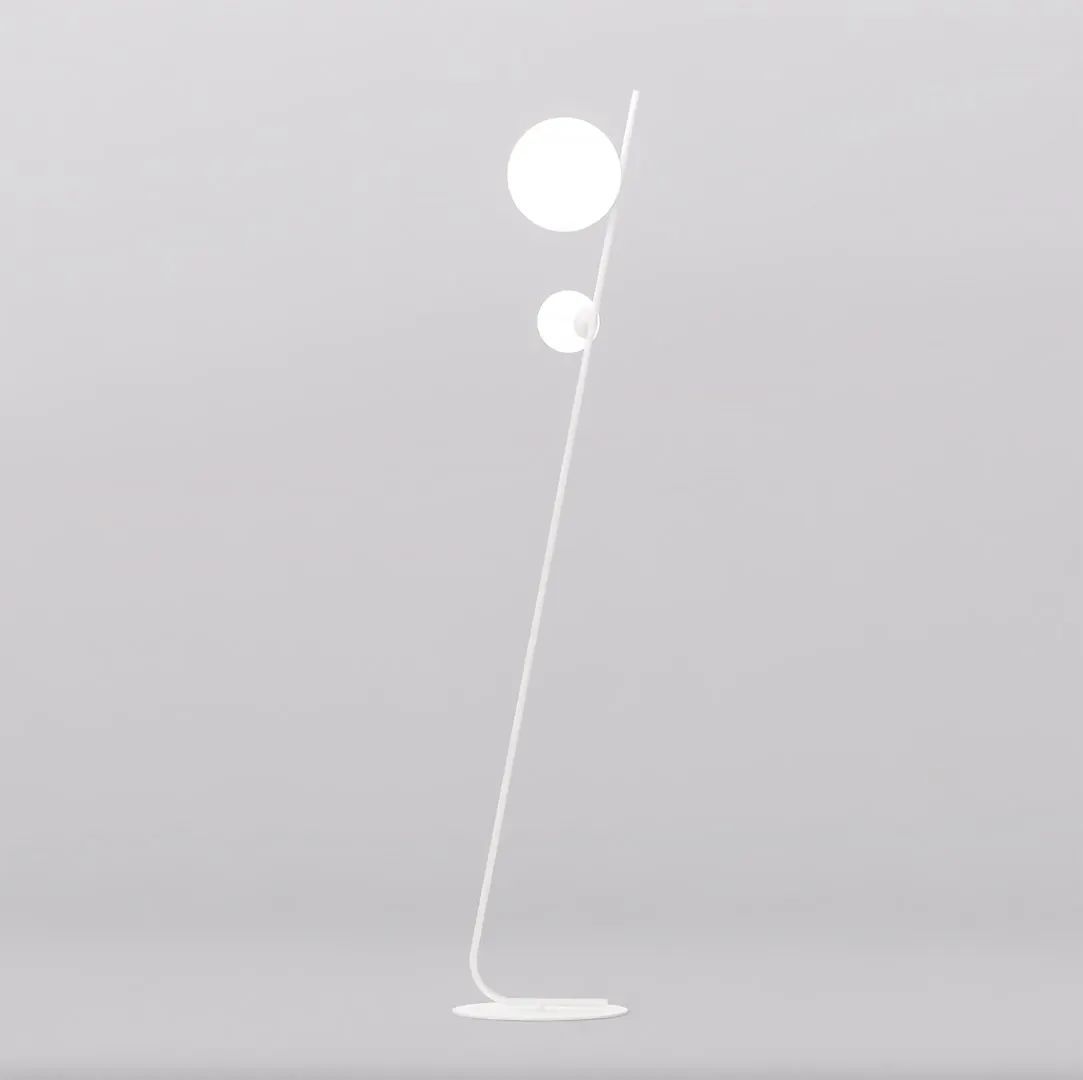 Lampa podłogowa metalowa TATU LP2 biała