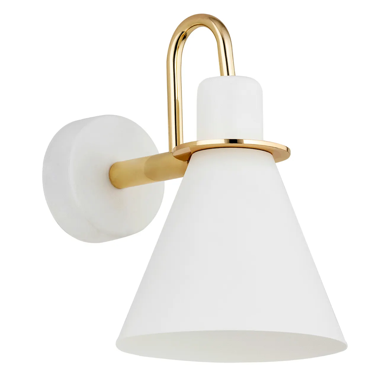 Kinkiet BEVERLY metalowy biały mosiądz 22x14cm - 4704