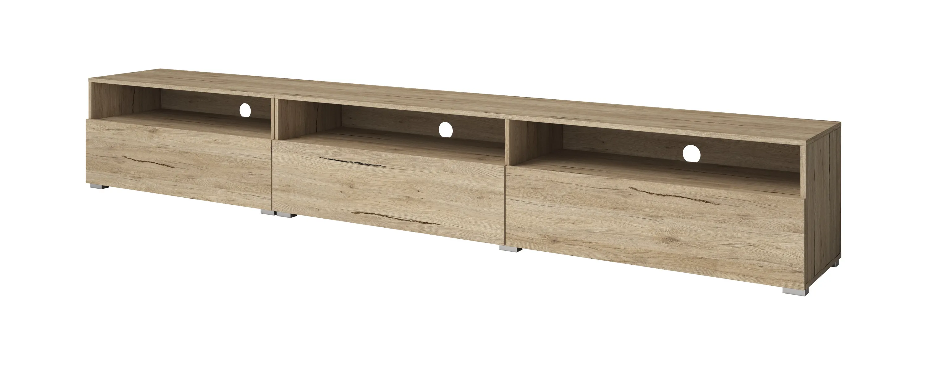 Szafka RTV BAROS 40 trzydrzwiowa stojąca wisząca biała 270x41x40cm