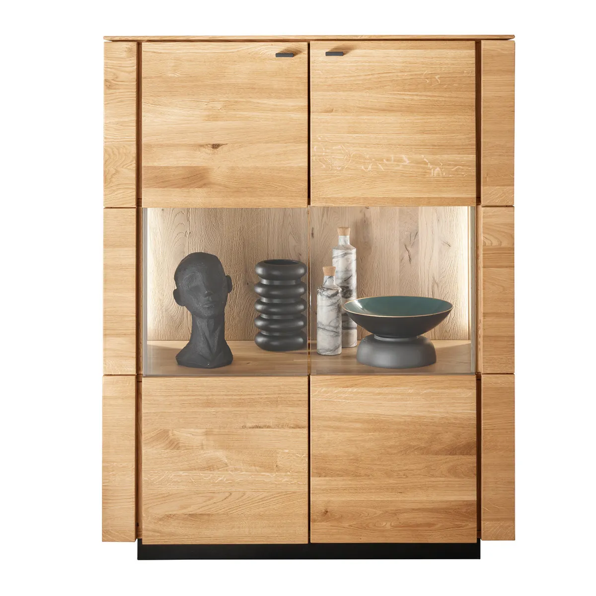 Kredens – komoda dębowa z witryną PRESENT 2-drzwiowa 96x127 Kredens – komoda dębowa z witryną PRESENT 2-drzwiowa 96x127