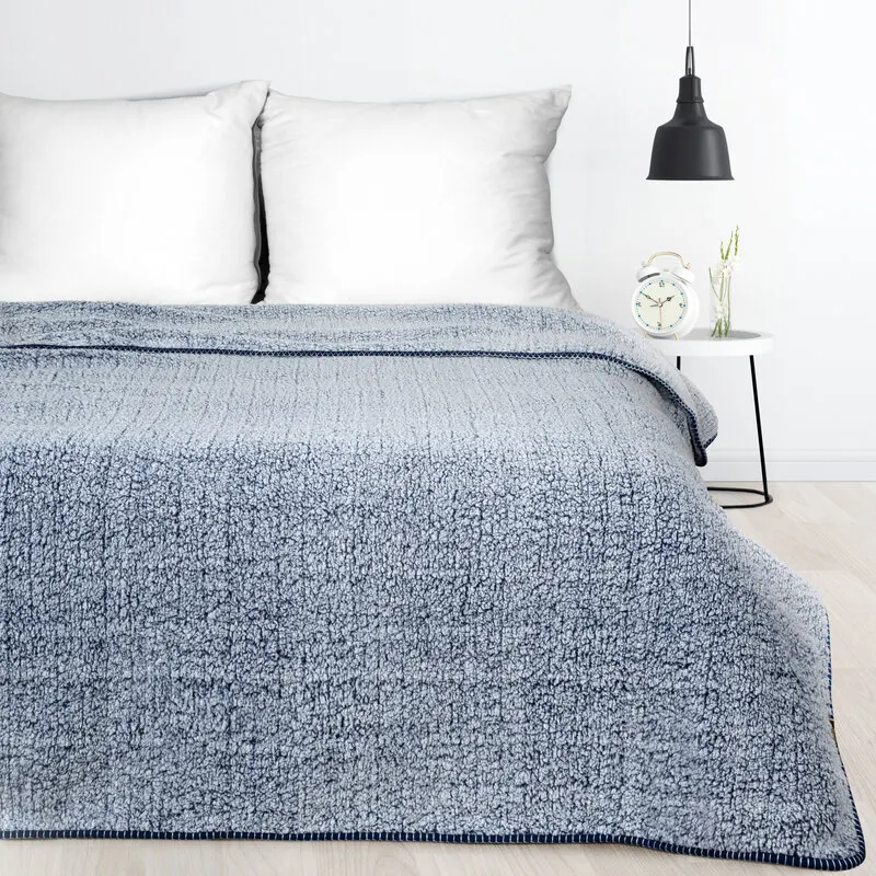 Koc barankowy KOALA 70 X 160 CM GRANATOWY — zdjęcie 2