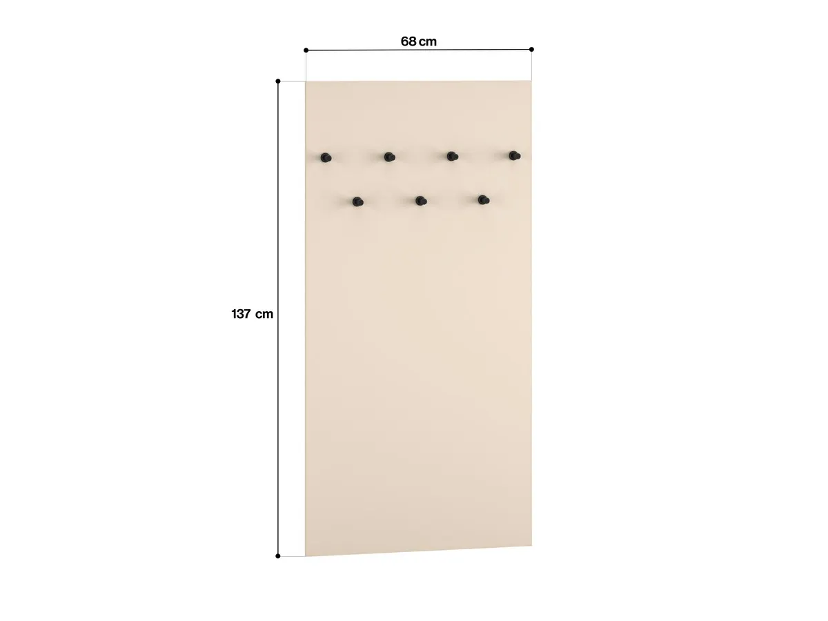 Wieszak ścienny z 7 haczykami SOPHIE 19 cashmere - 1SOPH19-001