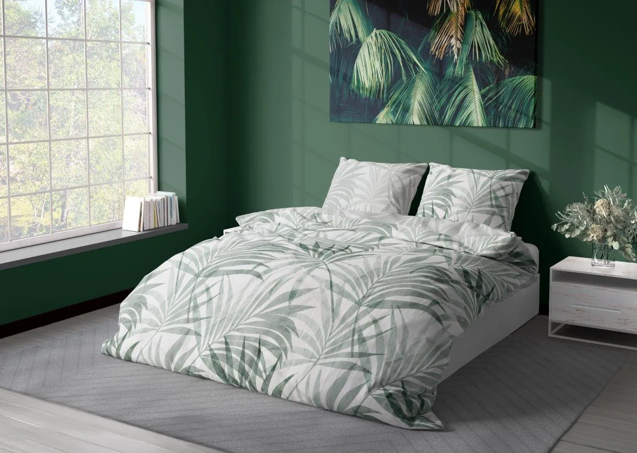 Pościel komplet MILAGRO VERDE 004 satyna bawełniana 160X200+2x70X80 zielona - FARO_29956