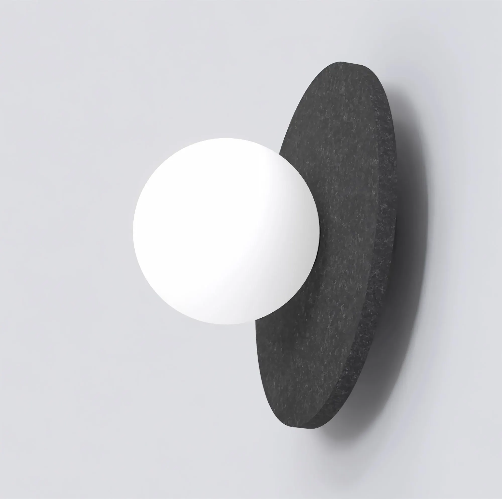 lampa, kula, design, ściana, minimalizm