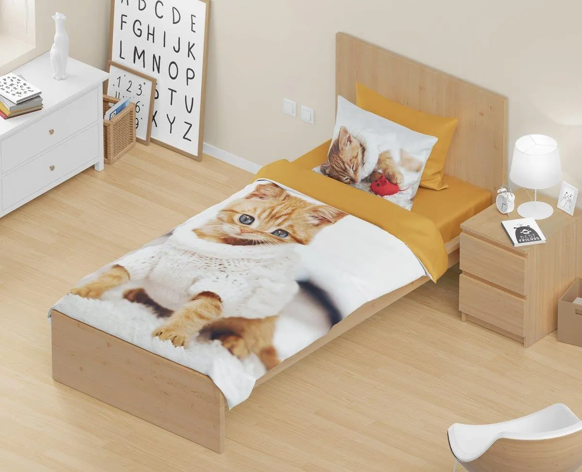 Pościel dla dzieci komplet BEST FRIENDS 001 bawełna 100% 160X200+70X80 wielokolorowy - FARO_15888