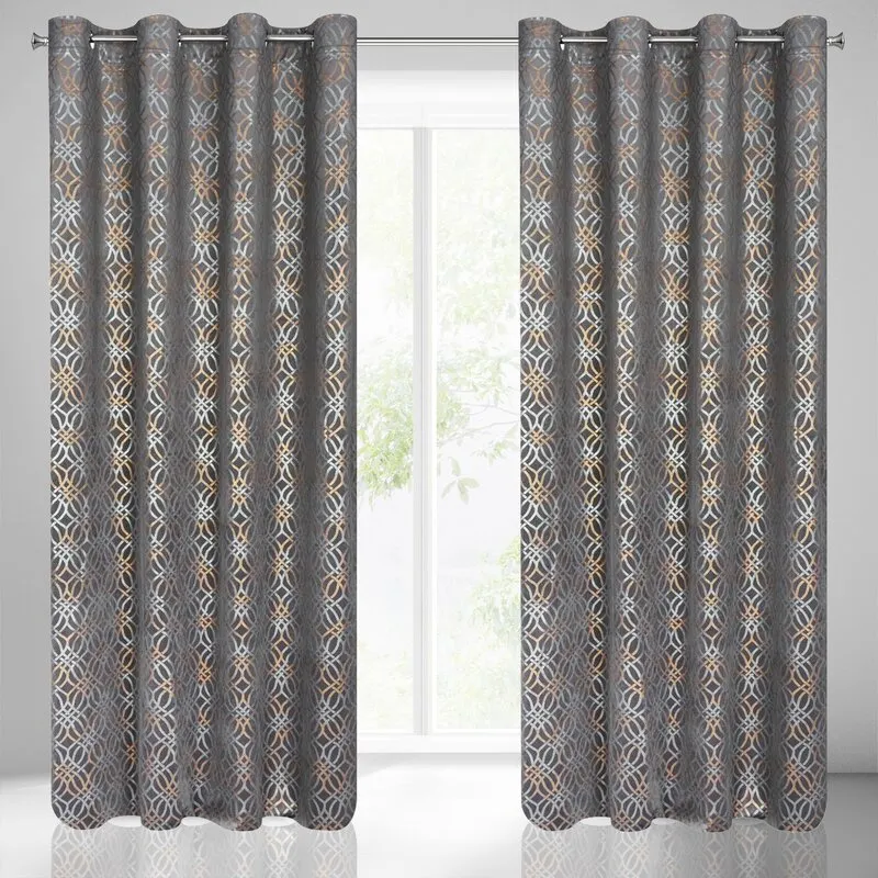 ZASŁONA GOTOWA ARETA 140X250 CM STALOWY ZASŁONA GOTOWA ARETA 140X250 CM STALOWY