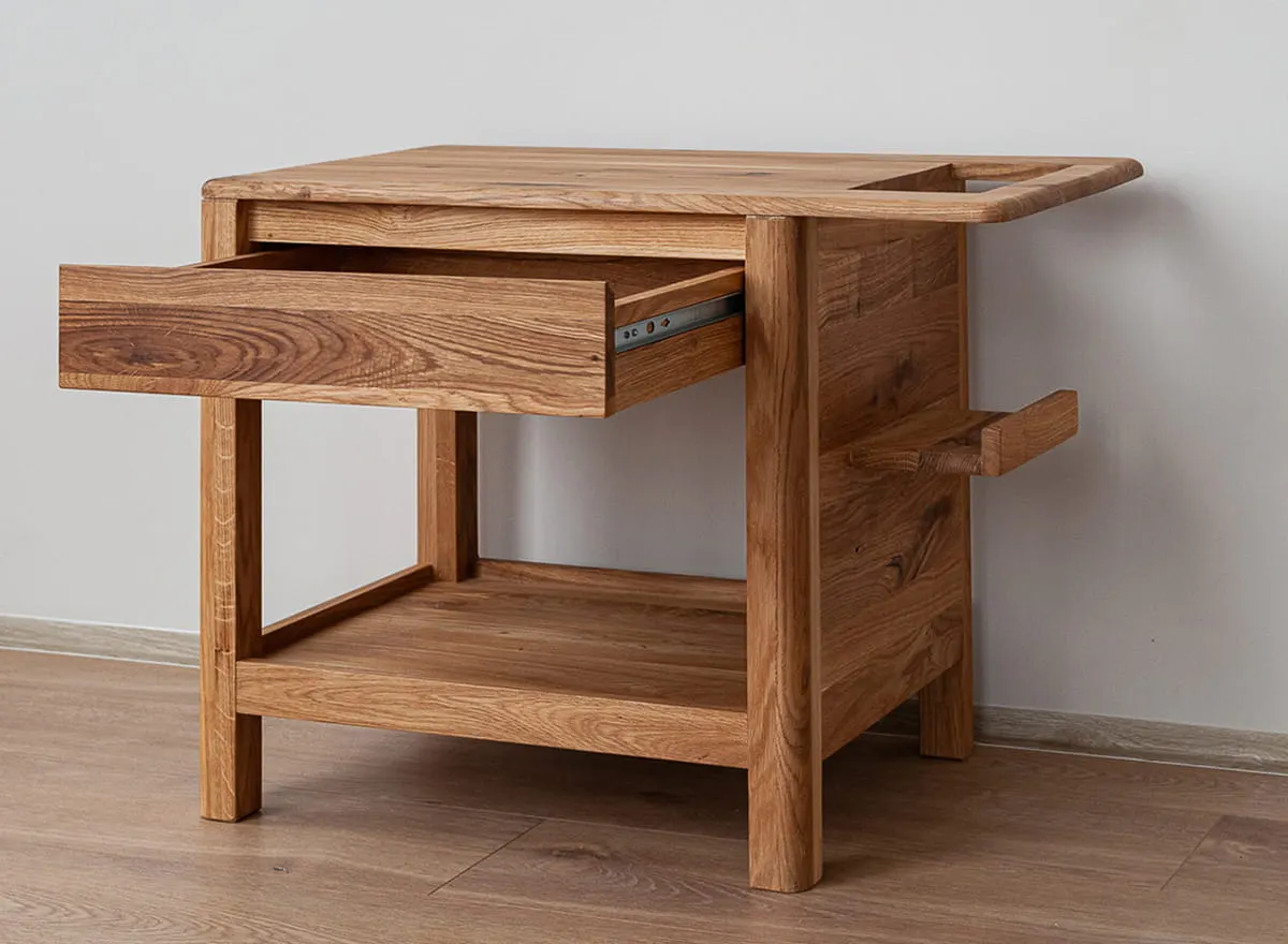 Stolik - gazetownik dębowy GIALO - dąb olejowany - 2SGIA108