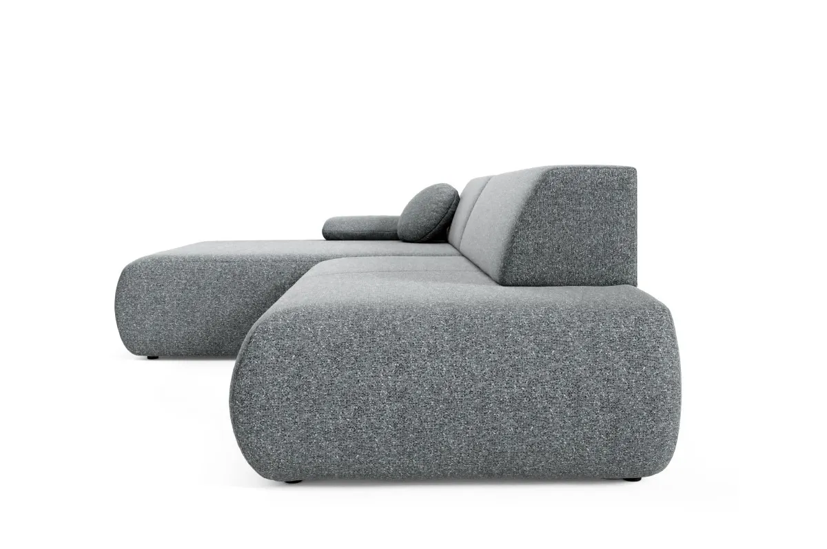 Narożnik rozkładany z pojemnikiem PUENTE 286 cm lewostronny popielaty - PUENTE_NAR_PUENTE94_L