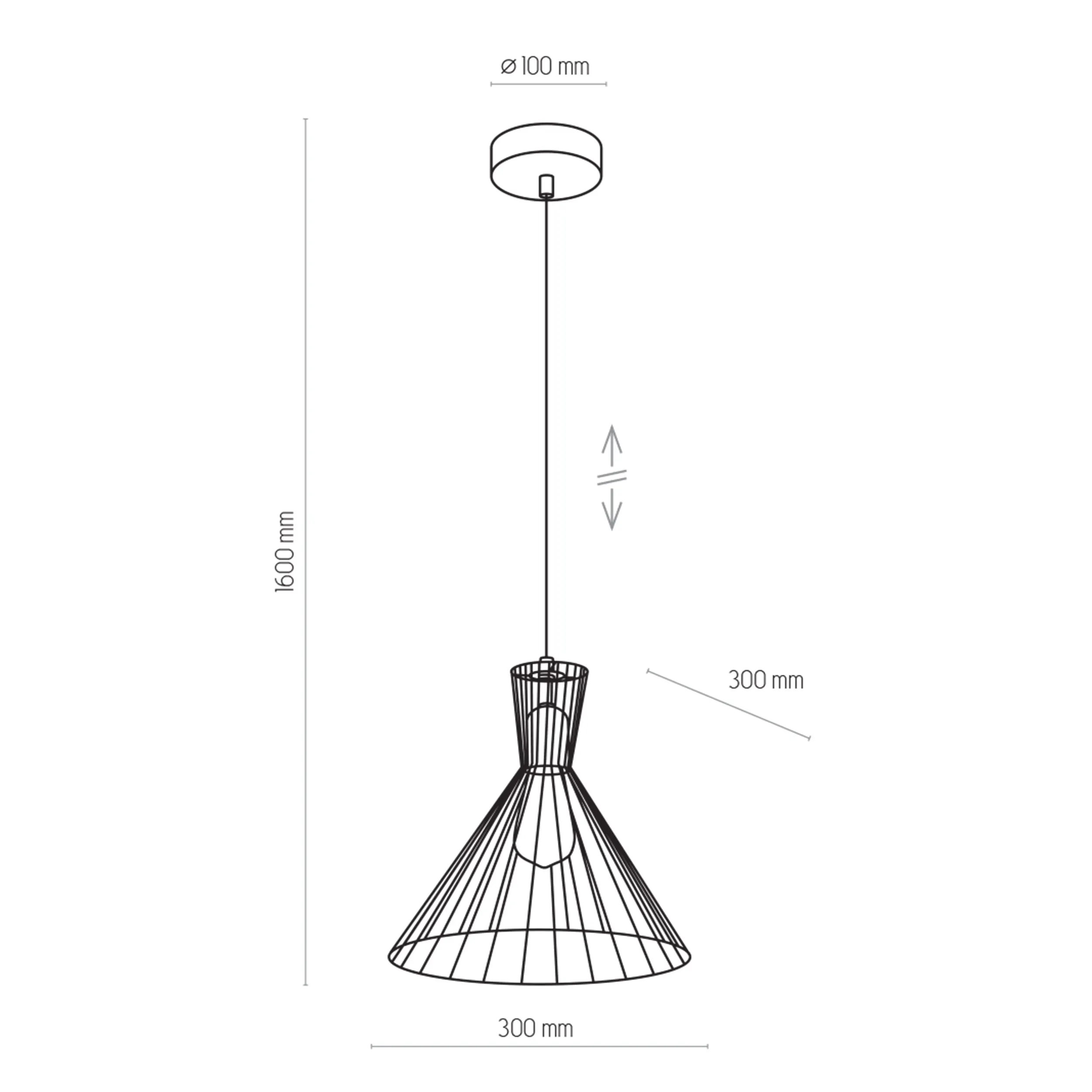 Lampa wisząca SAHARA czarna złota 175x30cm - TK_3350