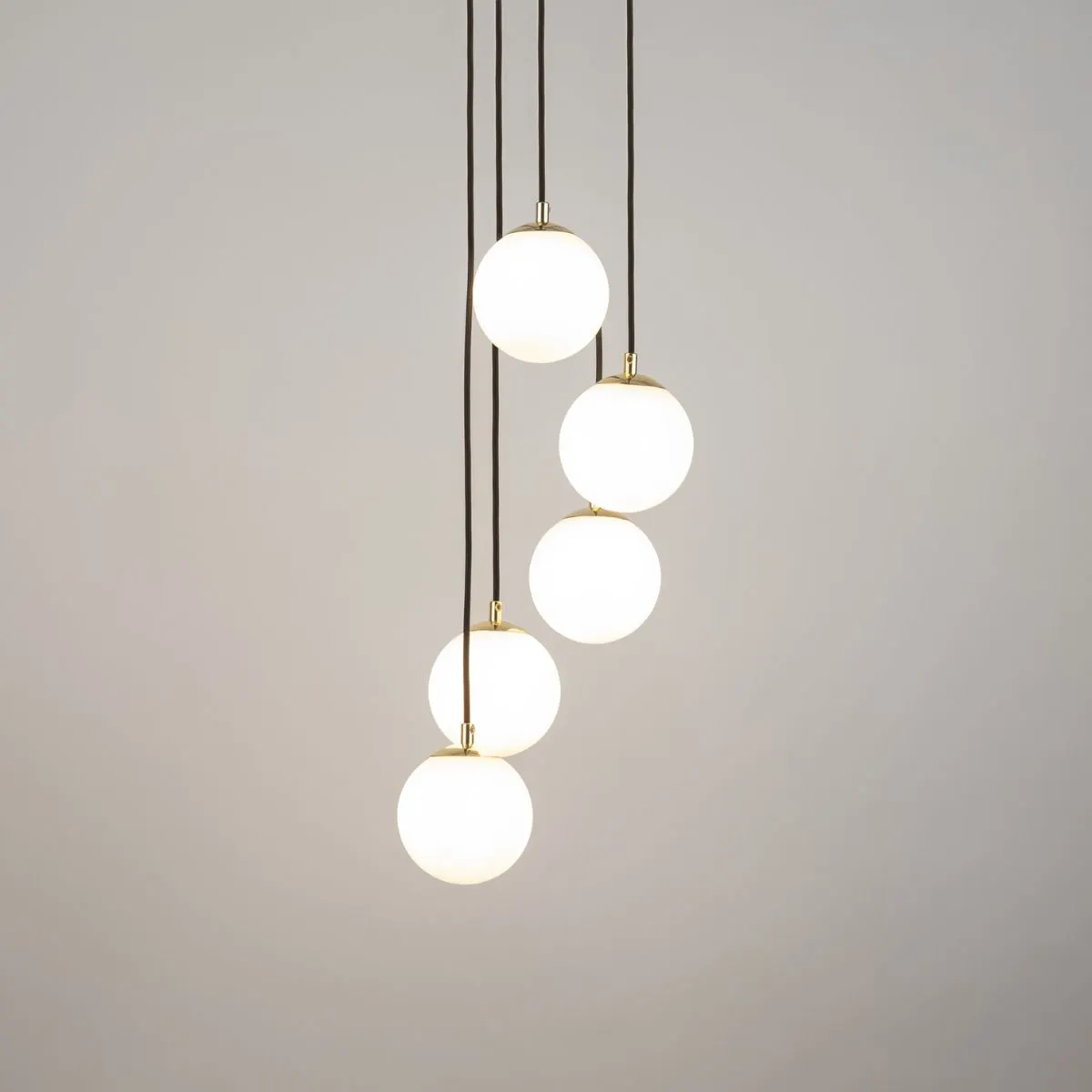 Lampa wisząca PIANO 5 czarno-złota - SI_33659