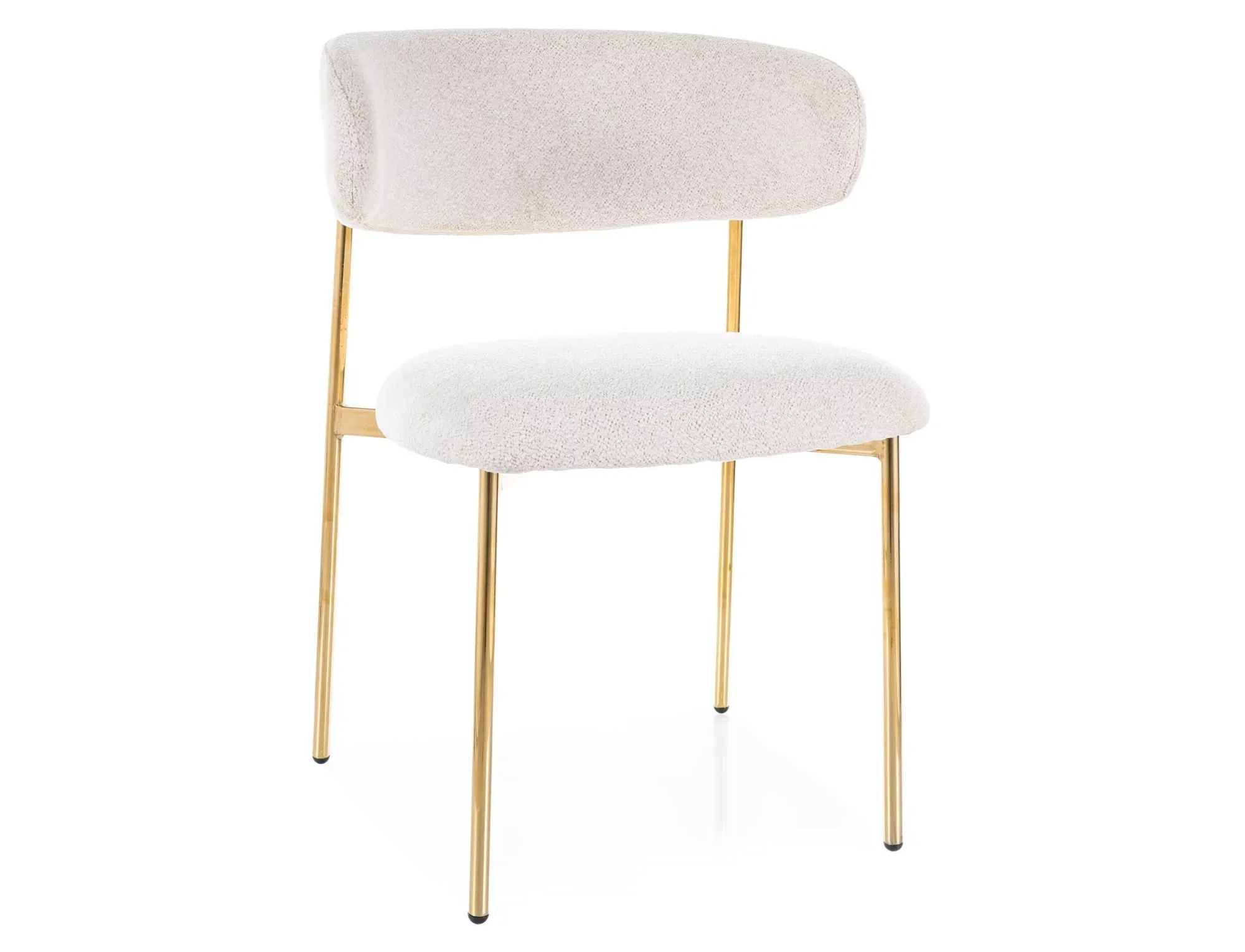 Krzesło jadalniane ELTON RAVEN beżowe/złote nogi