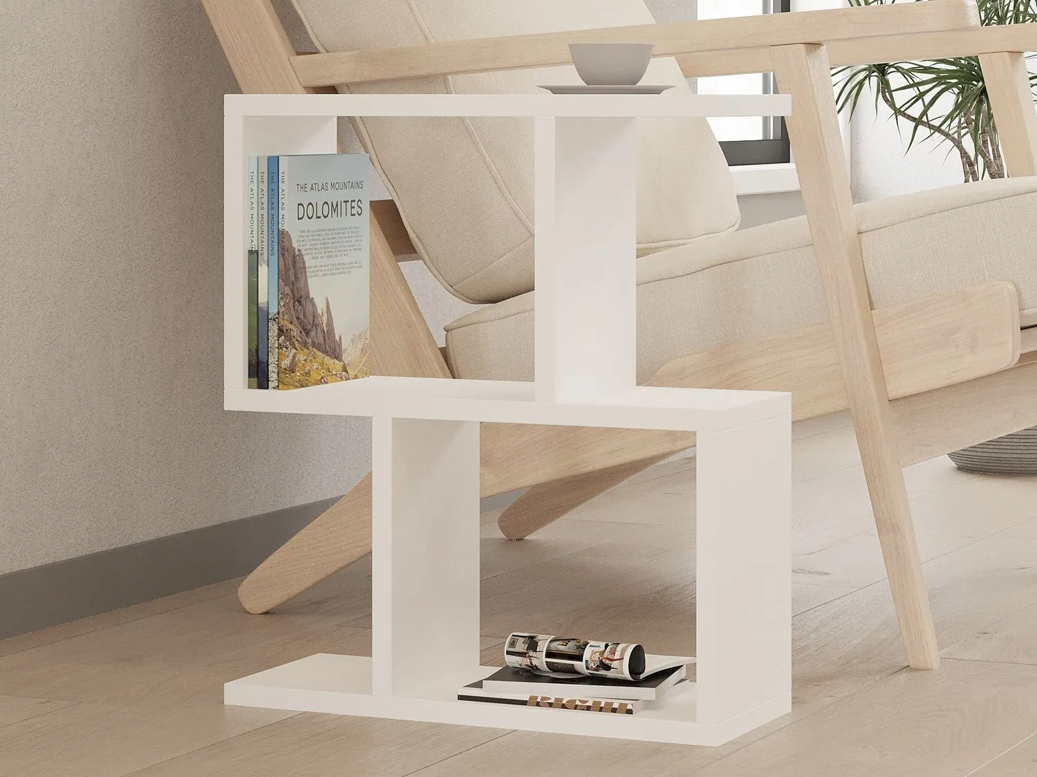 Stolik boczny wielofunkcyjny ZET 45x17 cm biały - ASI_835PUQ2813