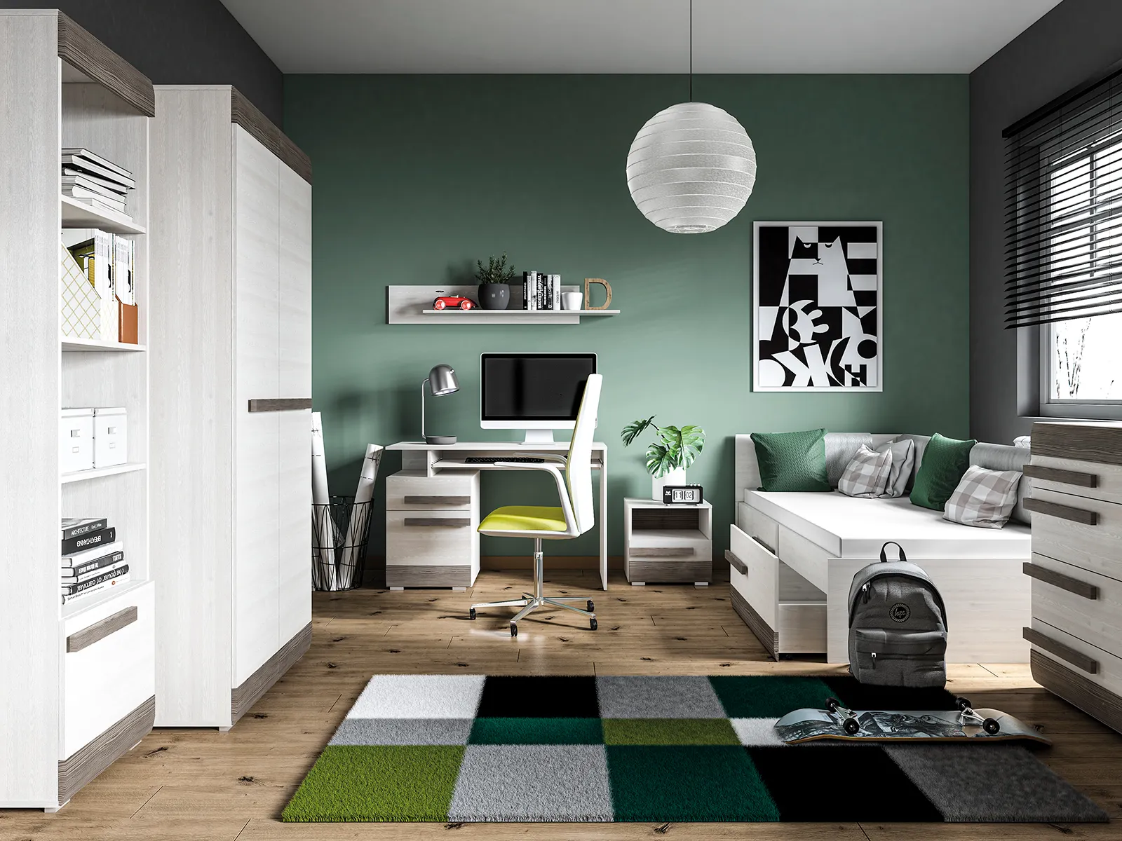 Szafka na buty z półką BLANCO 21 sosna śnieżna - 1BLAN21N-001