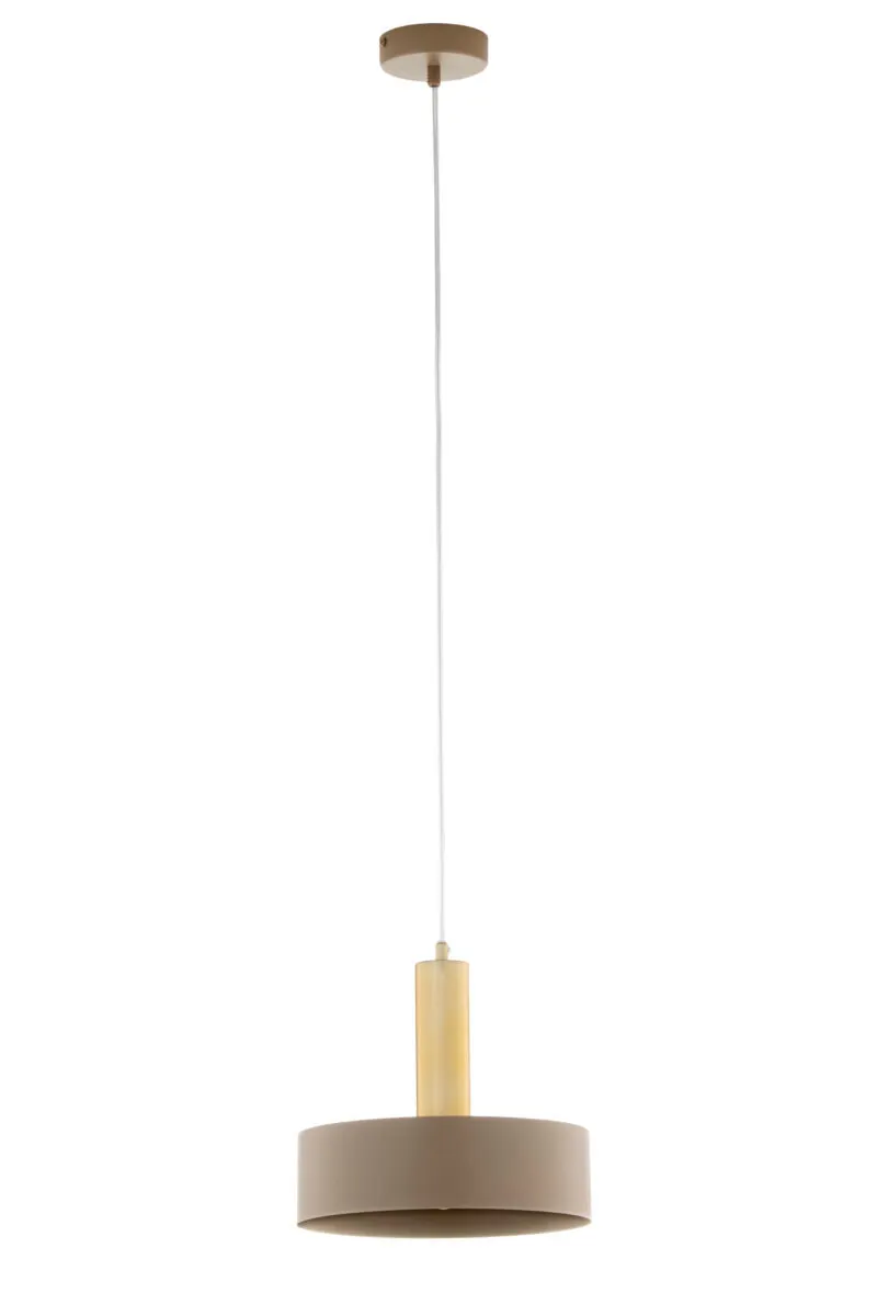 lampa wisząca, pendant lamp, metalowa korona, beżowy kolor, okap sufitowy