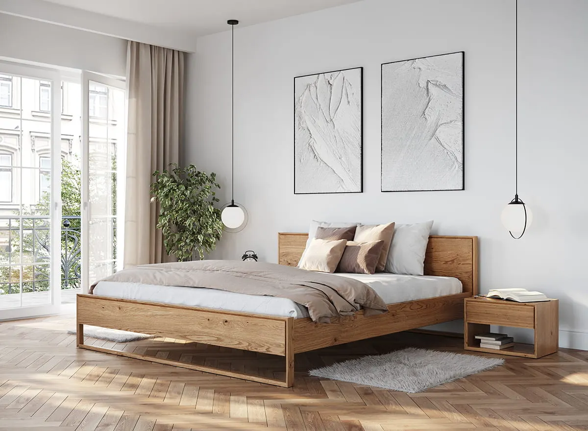 Szafka nocna ADRIA z szufladą dębowa - dąb olejowany - PRHADRIA01DO