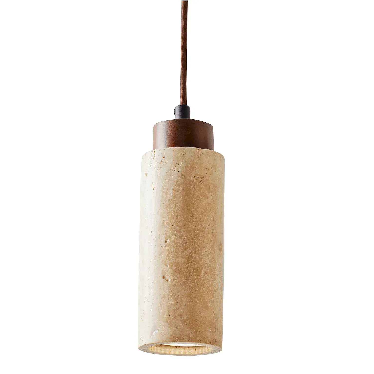 Lampa wisząca BABIL Walnut beżowy brązowy orzech