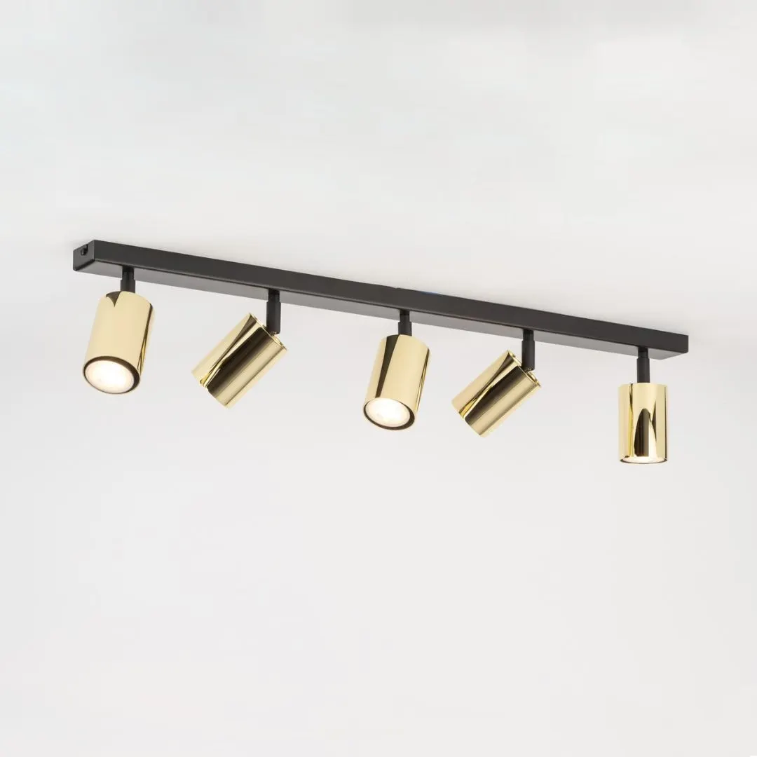 Lampa sufitowa ZOOM 5 czarny mosiądzowany - SI_33600