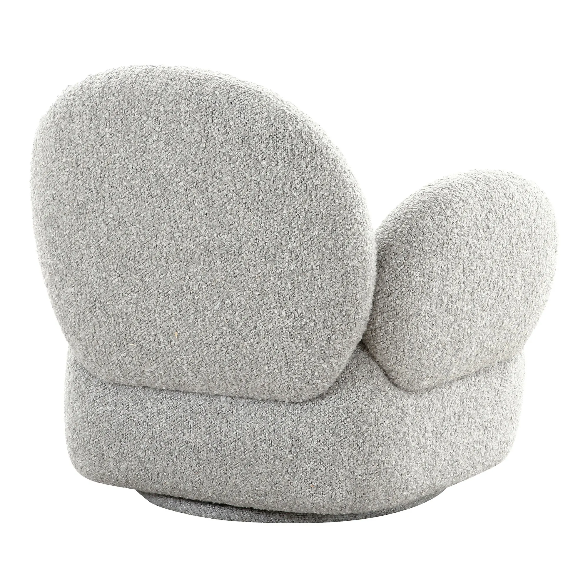 Fotel obrotowy MESSINA boucle -jasnoszary