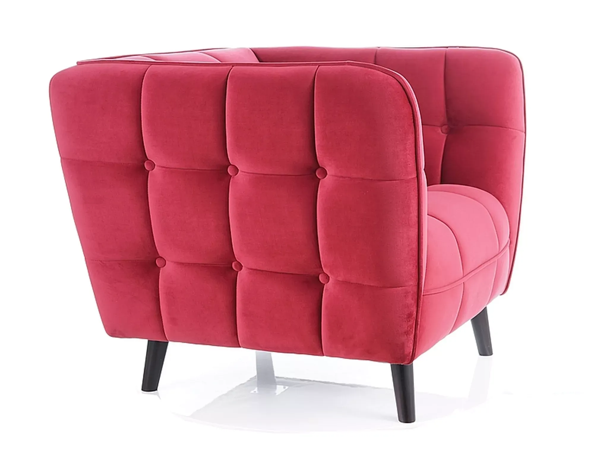 Fotel CASTELLO 1 VELVET Bluvel 59 bordowy wenge - CASTELLO1V59