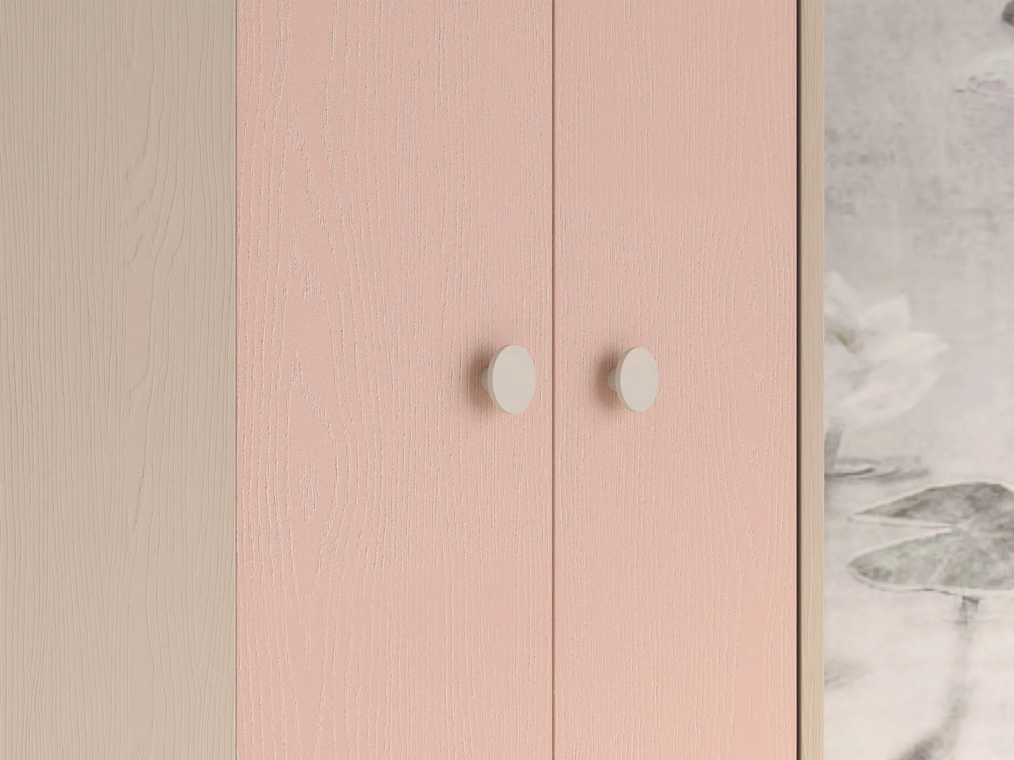 Szafa narożna 2-drzwiowa MEVEL 01 piasek pustyni, różowy - 1MEVE01-001