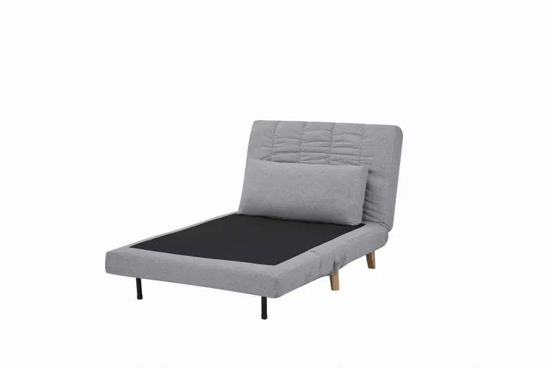 Fotel rozkładany z poduszką BILLY szary pikowany - BILLYSZ