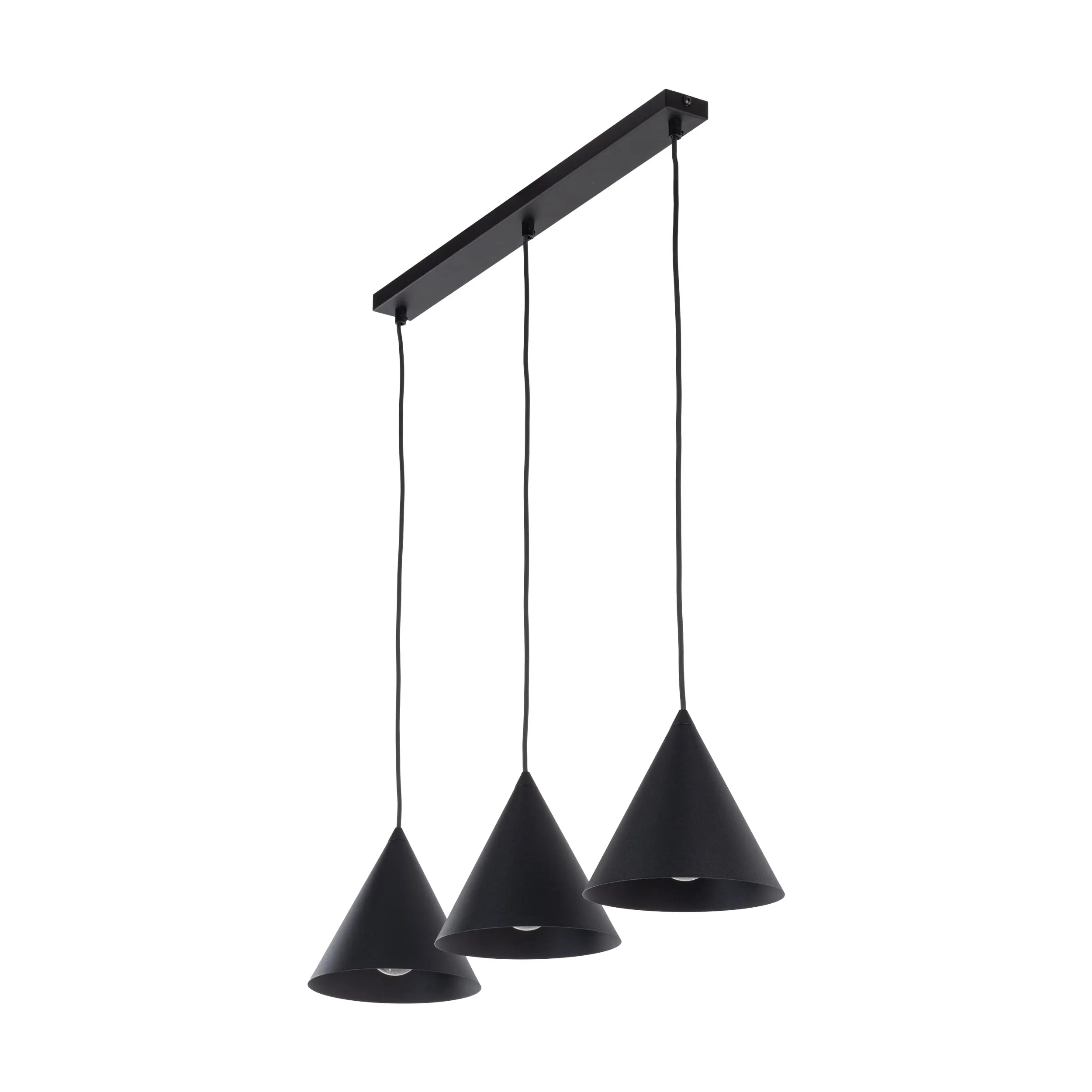 Lampa wisząca czarna na metalowej listwie 120x75x19cm - TK_10068