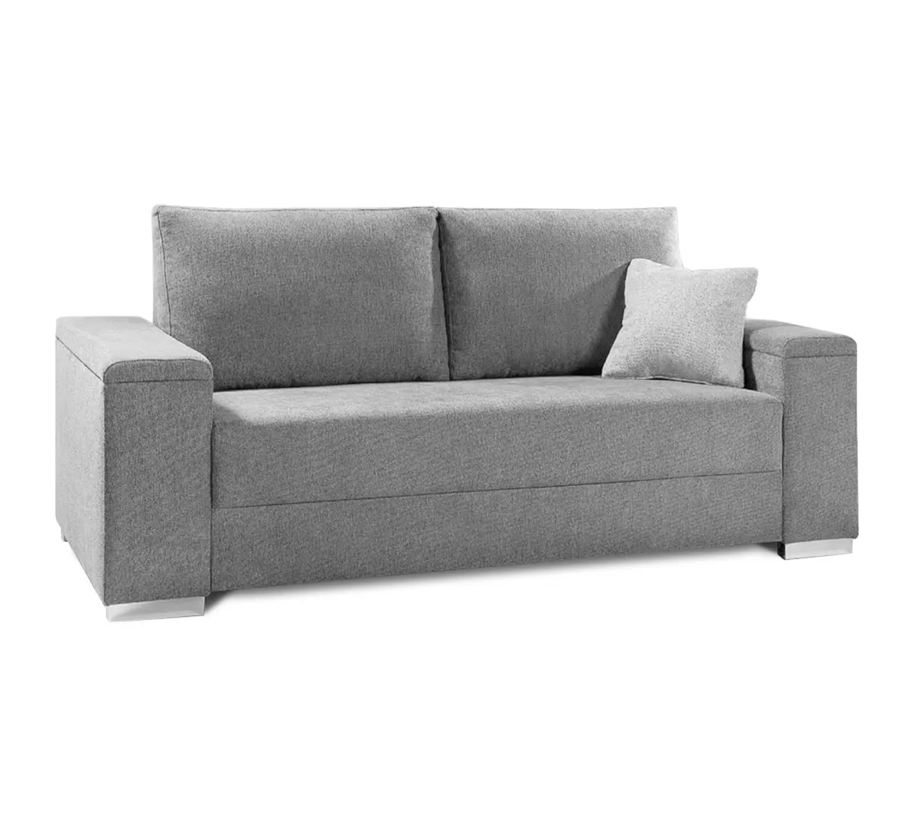 Sofa rozkładana 2-osobowa bez pojemnika DAX z funkcją spania 160 cm tkanina Lago 18 szara Sofa rozkładana 2-osobowa bez pojemnika DAX z funkcją spania 160 cm tkanina Lago 18 szara