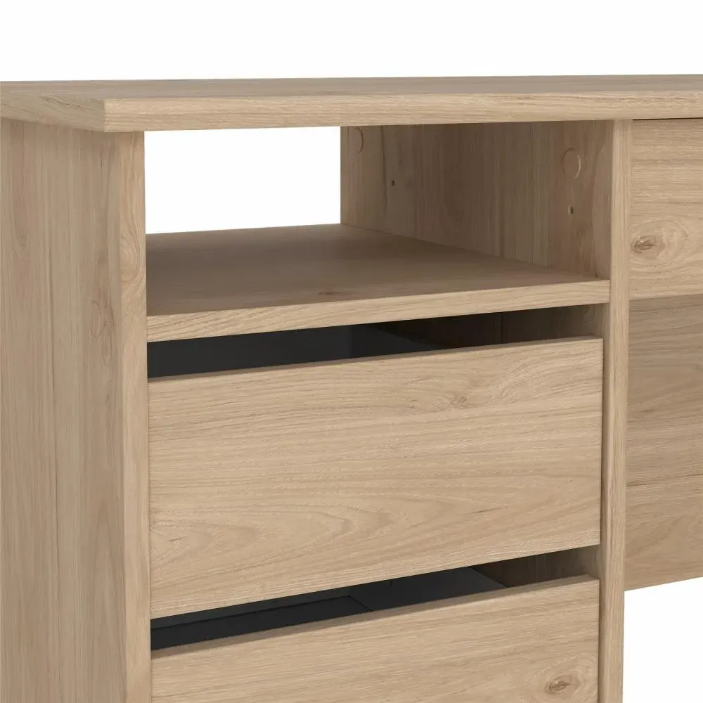Biurko z 4 szufladami (1 zamykana na klucz) FUNCTION PLUS 110cm Jackson Hickory - TV_70519HLHL