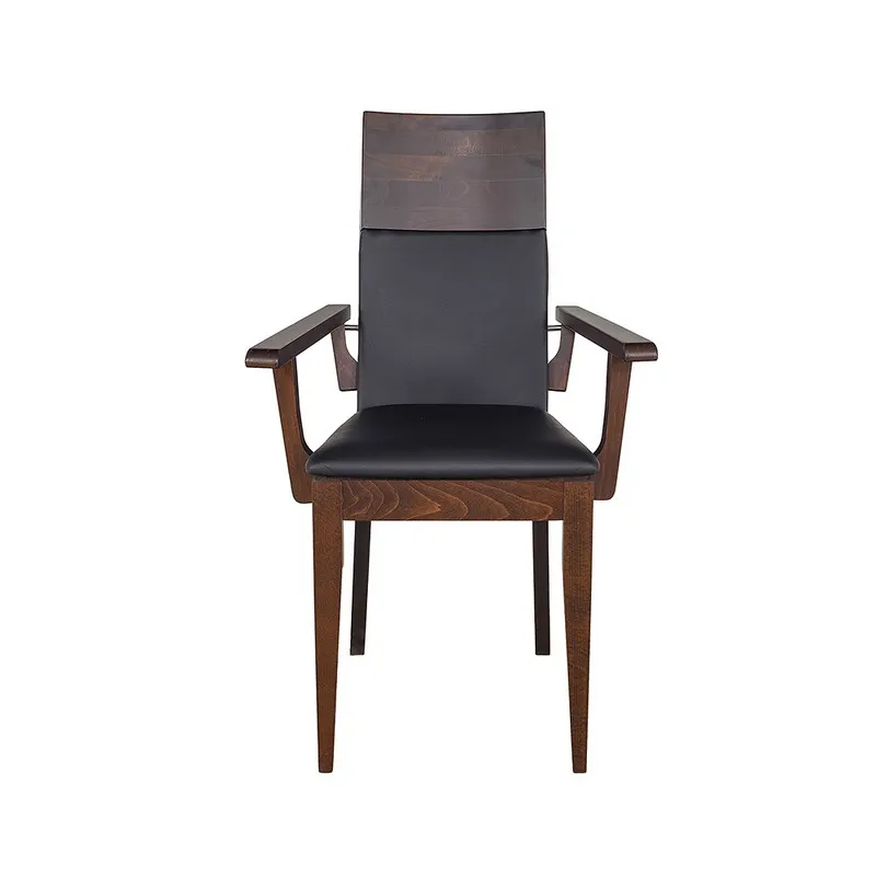 Krzesło bukowe KT170 Naturalny/Skóra DREWMAX — zdjęcie 3