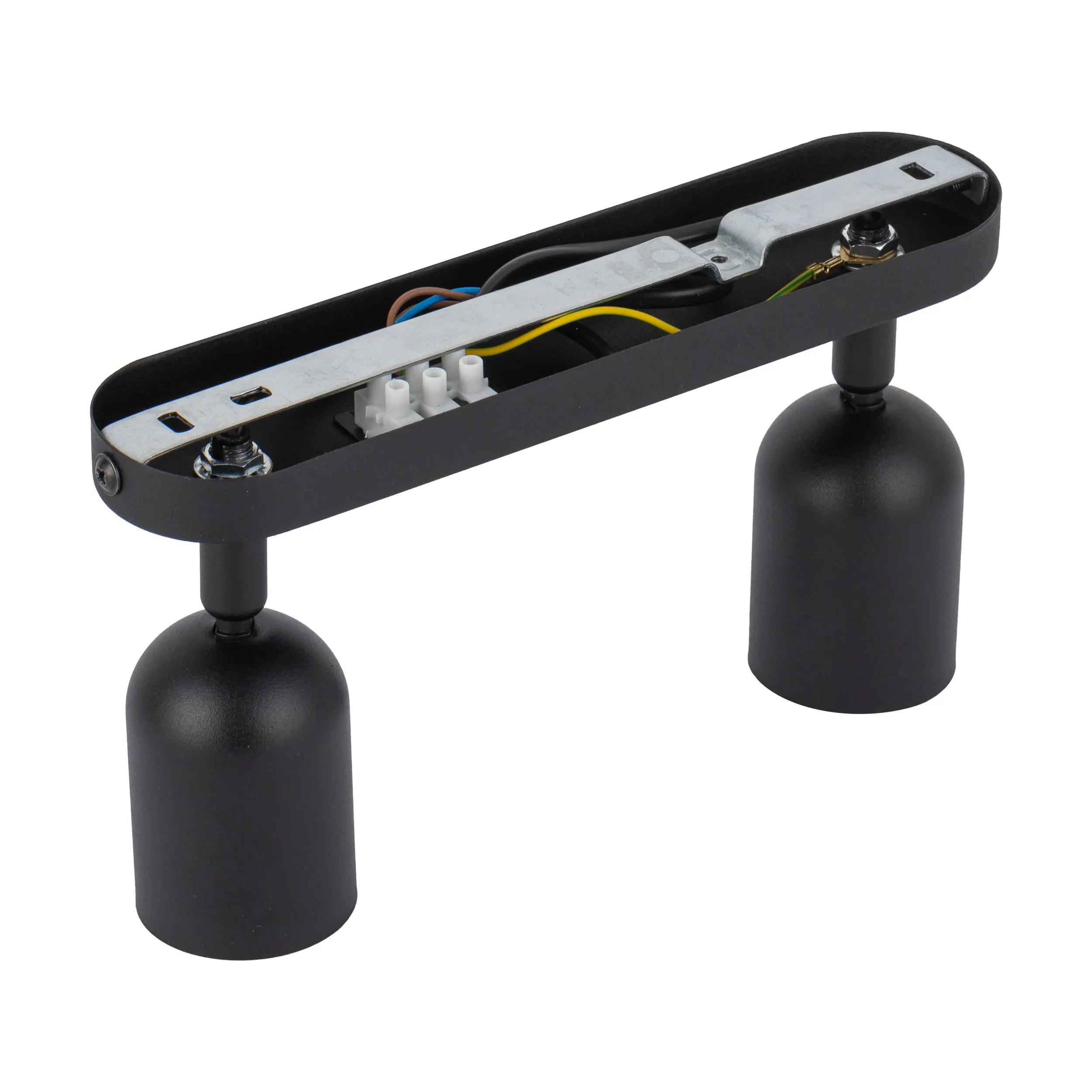 Lampa sufitowa TOP czarna z chromowanymi elementami na listwie metalowej regulowana 35x18x14cm - TK_4416