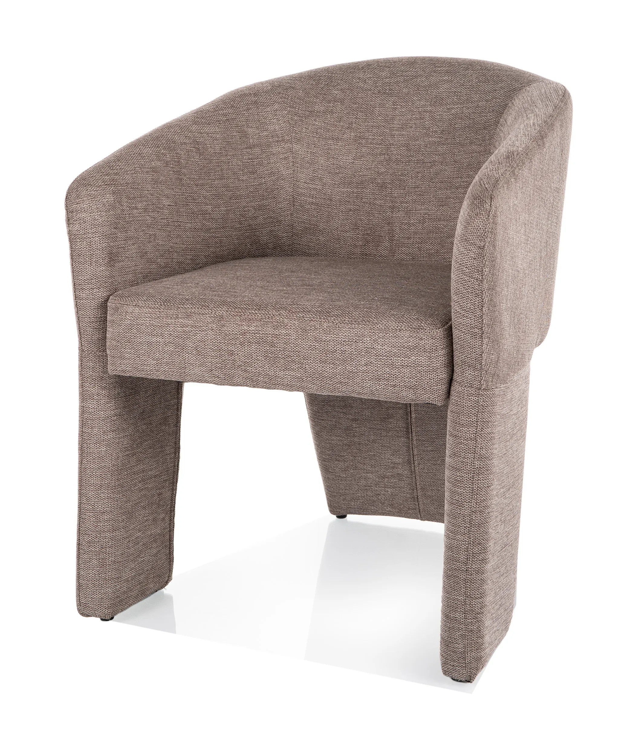 Fotel okrągły tapicerowany NELLY BREGO beżowy - NELLYBRBE34