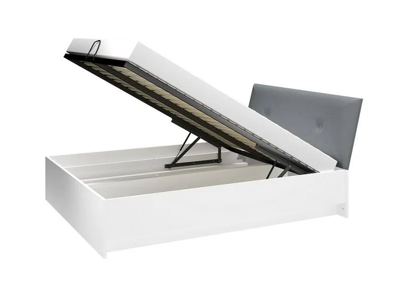 Łóżko LILLE 13 z tapicerowanym zagłówkiem 140x200 ML MEBLE — zdjęcie 2
