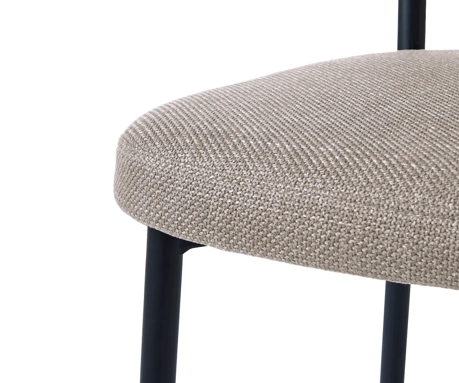 Krzesło tapicerowane FOWLER - piaskowy, czarny - UN_51890001