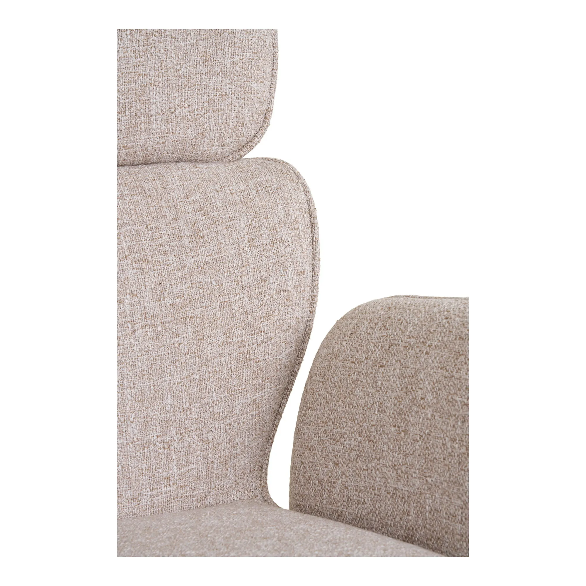 Krzesło obrotowe CORDOBA z podłokietnikami -piaskowe, czarne nogi - 1001390