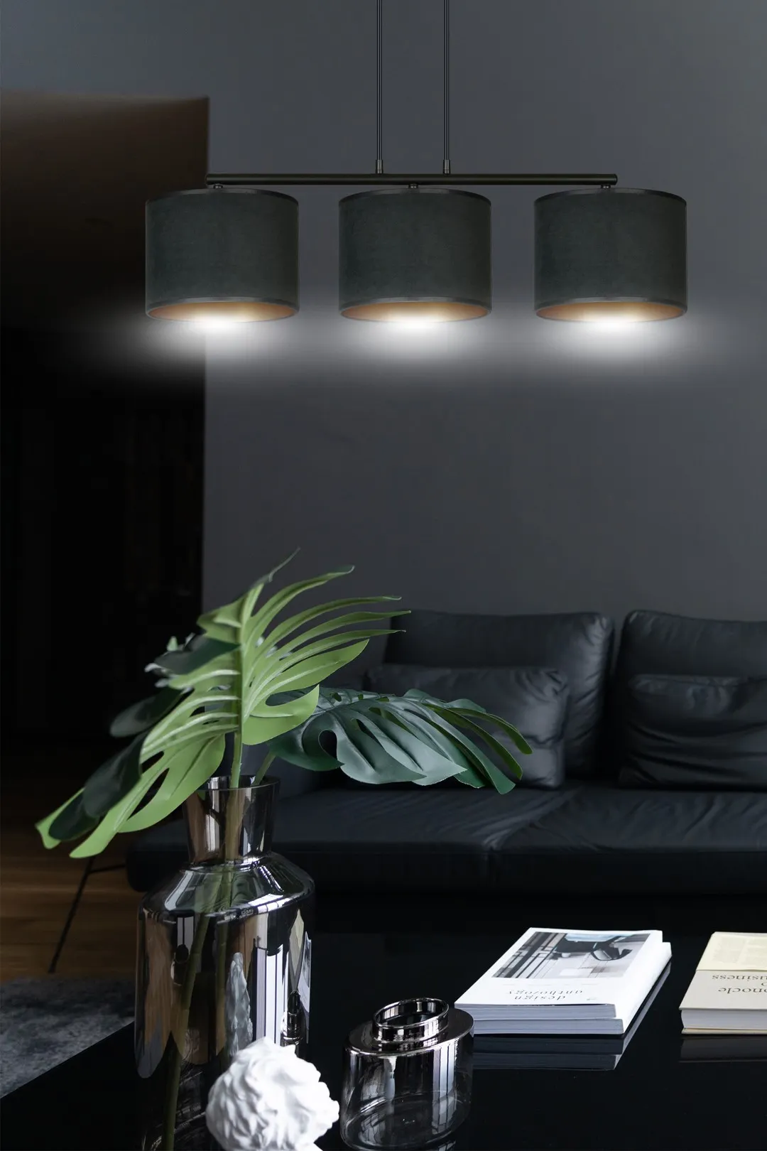 Lampa wisząca HILDE 3 czarny — zdjęcie 6
