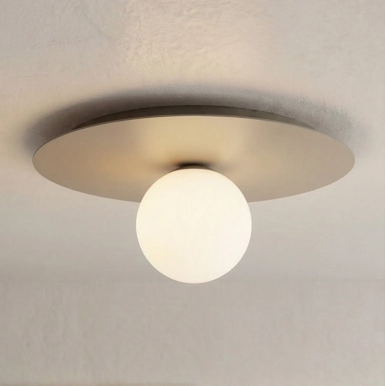Lampa sufitowa SOLAR 1 MOKKA OPAL beżowy biały - 1687/1
