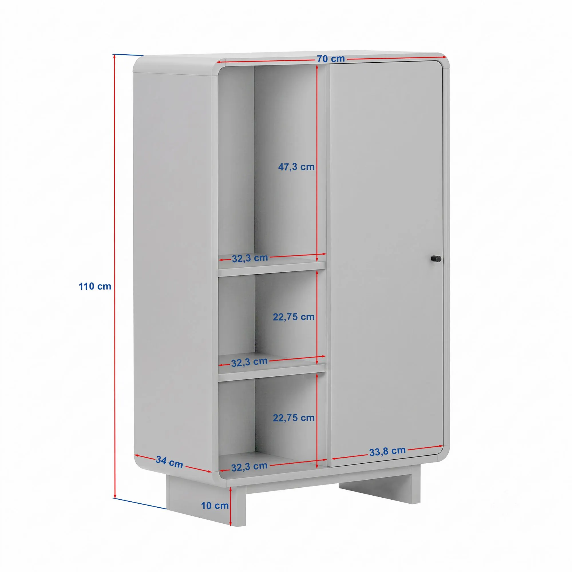 Regał półotwarty TORINA 70 cm orzech Milano - ASI_632NRD1142