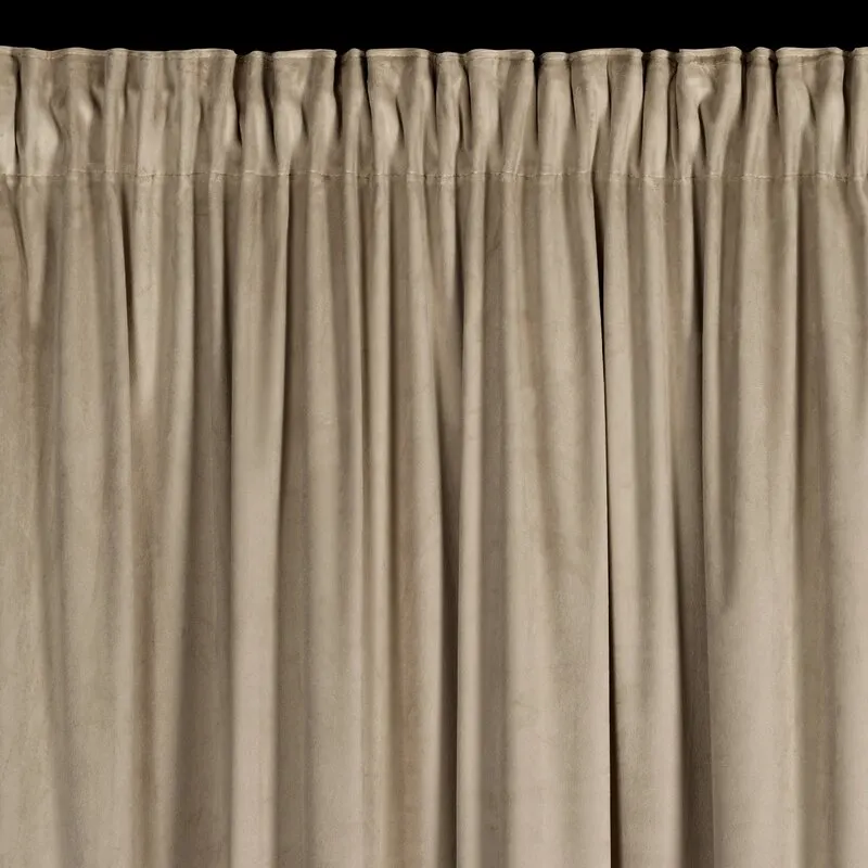 ZASŁONA GOTOWA CARLI NA TAŚMIE 140 X 250 CM CIEMNOBEŻOWY - EU_454026