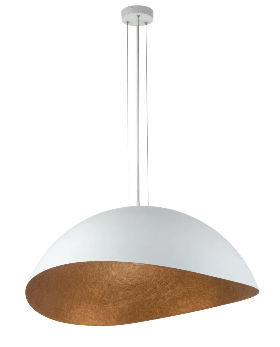 Lampa wisząca SOLARIS M biało-miedziana