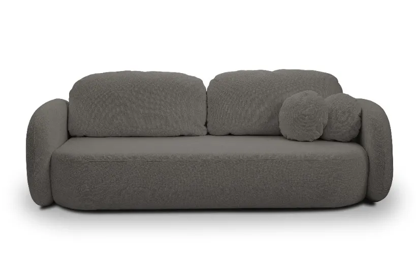 Sofa rozkładana z pojemnikiem OLIO SICURIO 238 cm grafitowa - OLIO_SO_SICURIO80